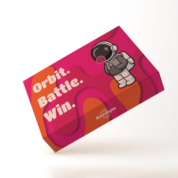 Packaging box design created using Adobe Illustrator and InDesign.