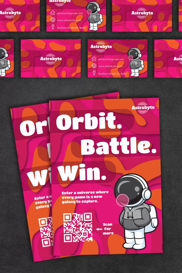 Flyers and business cards designed using Adobe Illustrator and InDesign.